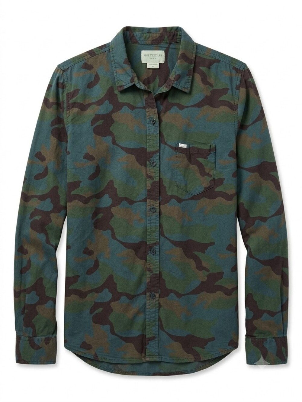 Obey Propaganda Green Brown Camo Print Button Down Utility Shirt Military